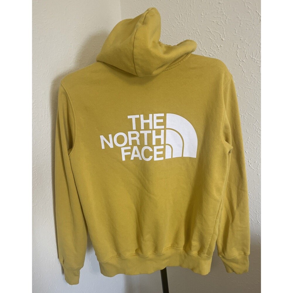 THE NORTH FACE Men's Hoodie Golden Half Dome Graphic Full Zip Maize Yellow Small